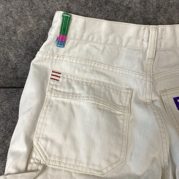 BDG Urban Outfitters High Rise Carpenter Jean Sz 26 Doodle Print Graffiti Ivory - Picture 12 of 16